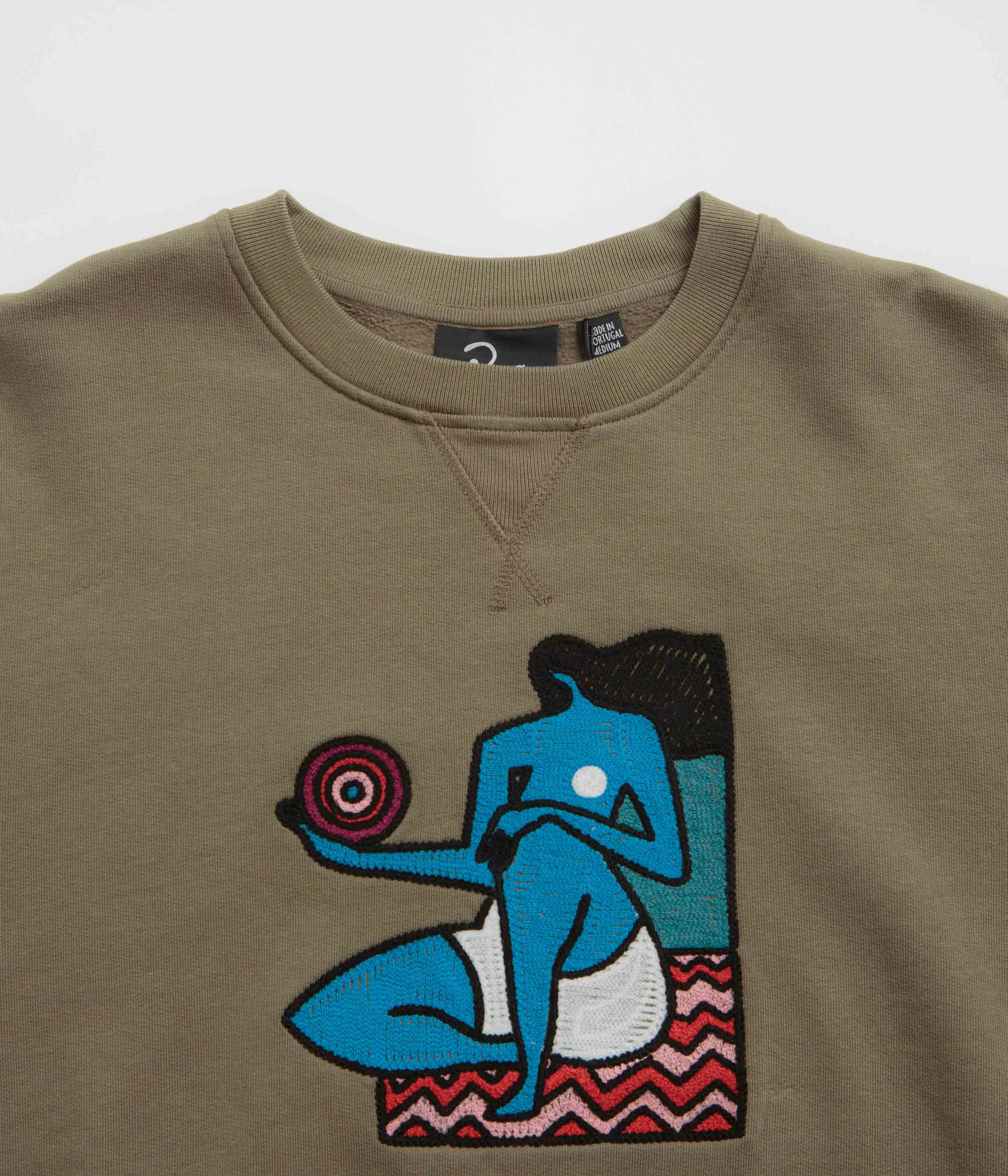 by Parra Future Visions Crewneck Sweatshirt - Stone Grey
