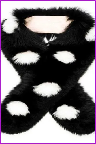Mixcolored Fox Fur Scarf